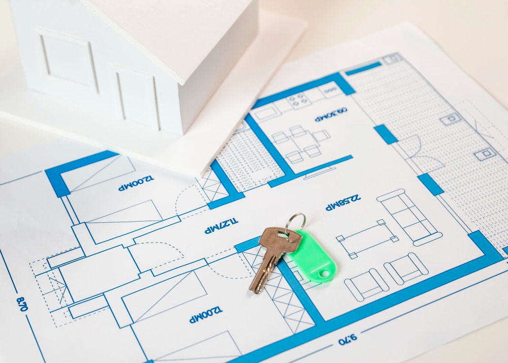 high-angle-keys-plans-arrangement